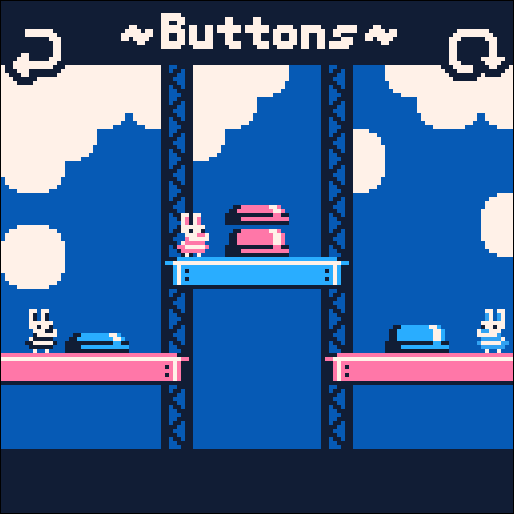 Mockup for a bunny-themed puzzle platformer.