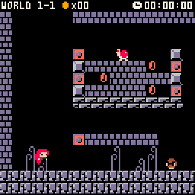 Showing off koopa shells and item blocks.