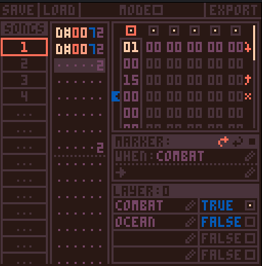 UI for a PICO-8 dyanmic audio library 'PADA'. As of now, the UI isn't implemented, but the raw api works.