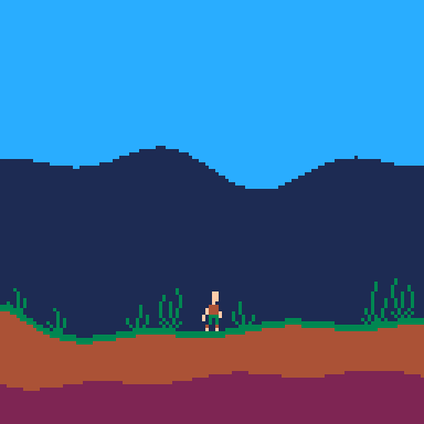 This was a showcase of 2d collisions against 1D procedurally generated terrain.
